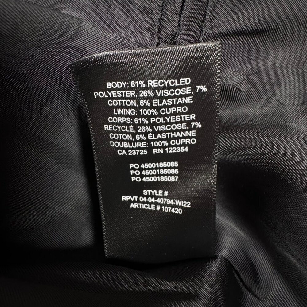 NWT Aritzia Wilfred Cherelle Black Oversized Blazer Sz S Double Breasted Career - Picture 13 of 14